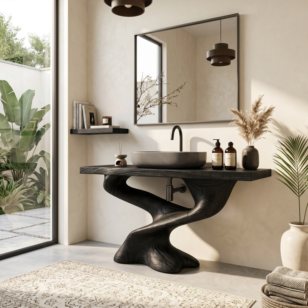 Handcrafted Solid Vanity For Unique Bathroom Design