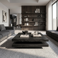 Modern Rustic Wooden Live Edge Coffee Table For Living Room
