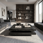 Modern Rustic Wooden Live Edge Coffee Table For Living Room