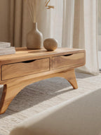 Handcrafted Coffee Table With Drawers For Living Room