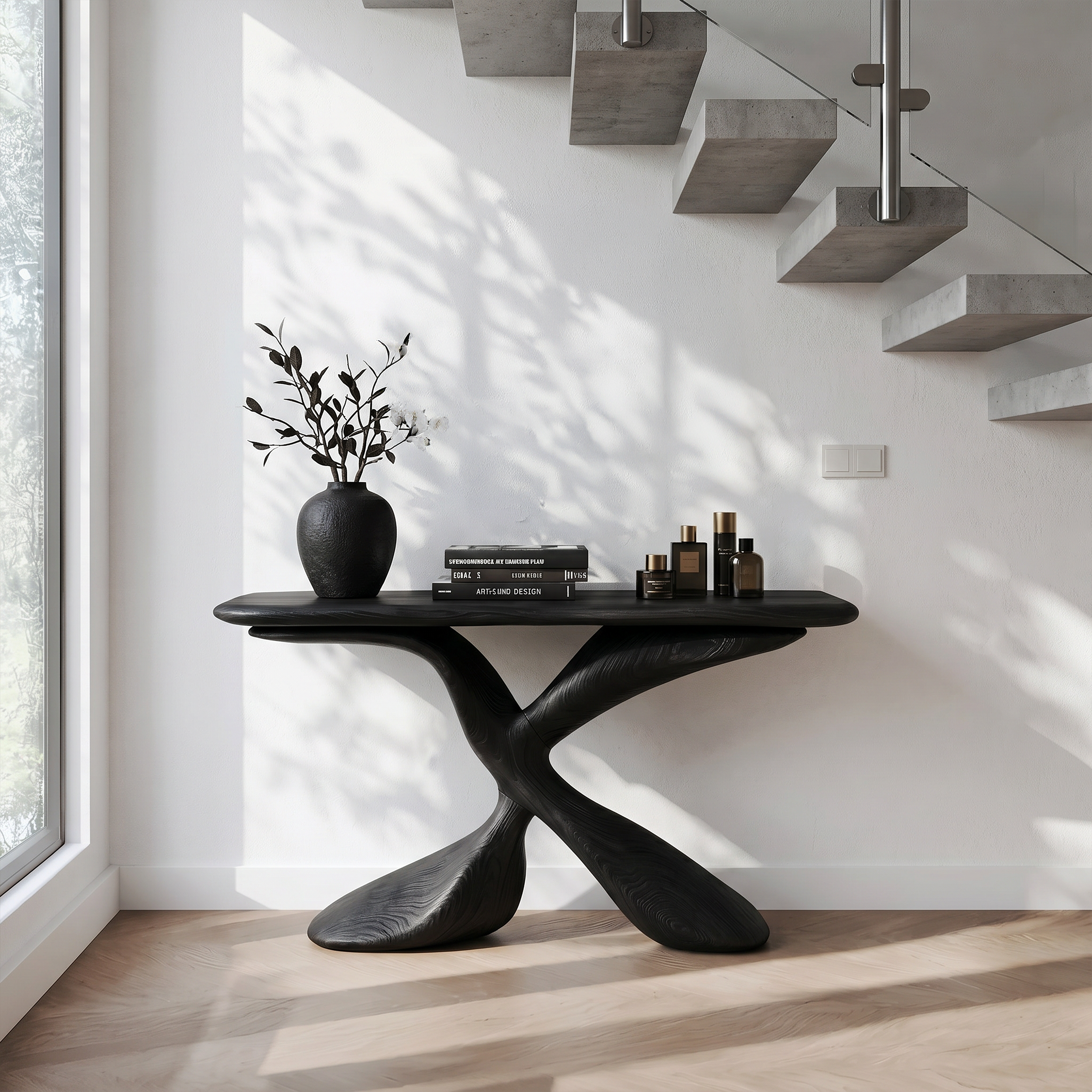 Mid Century Design Console Table For Living Room