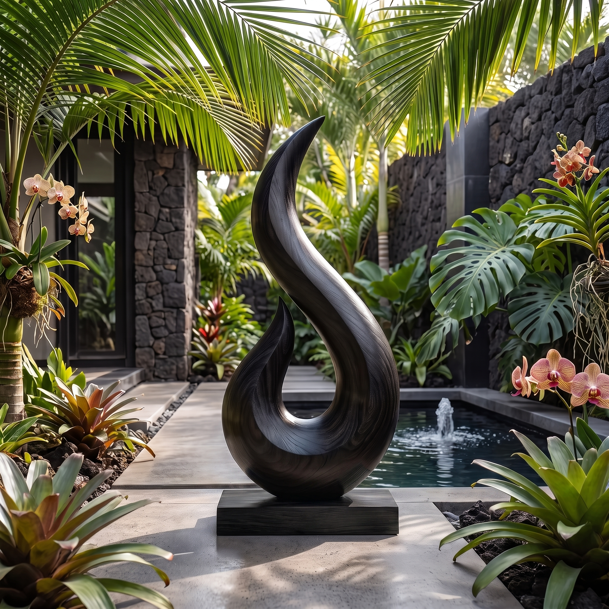 Handcrafted Abstract Sculpture For Outdoor Wall Design