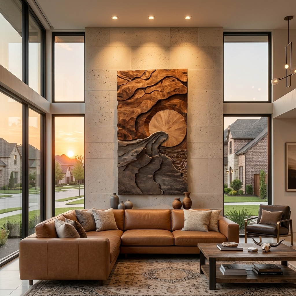 Modern Wall Art With Landscape Design For Living Room