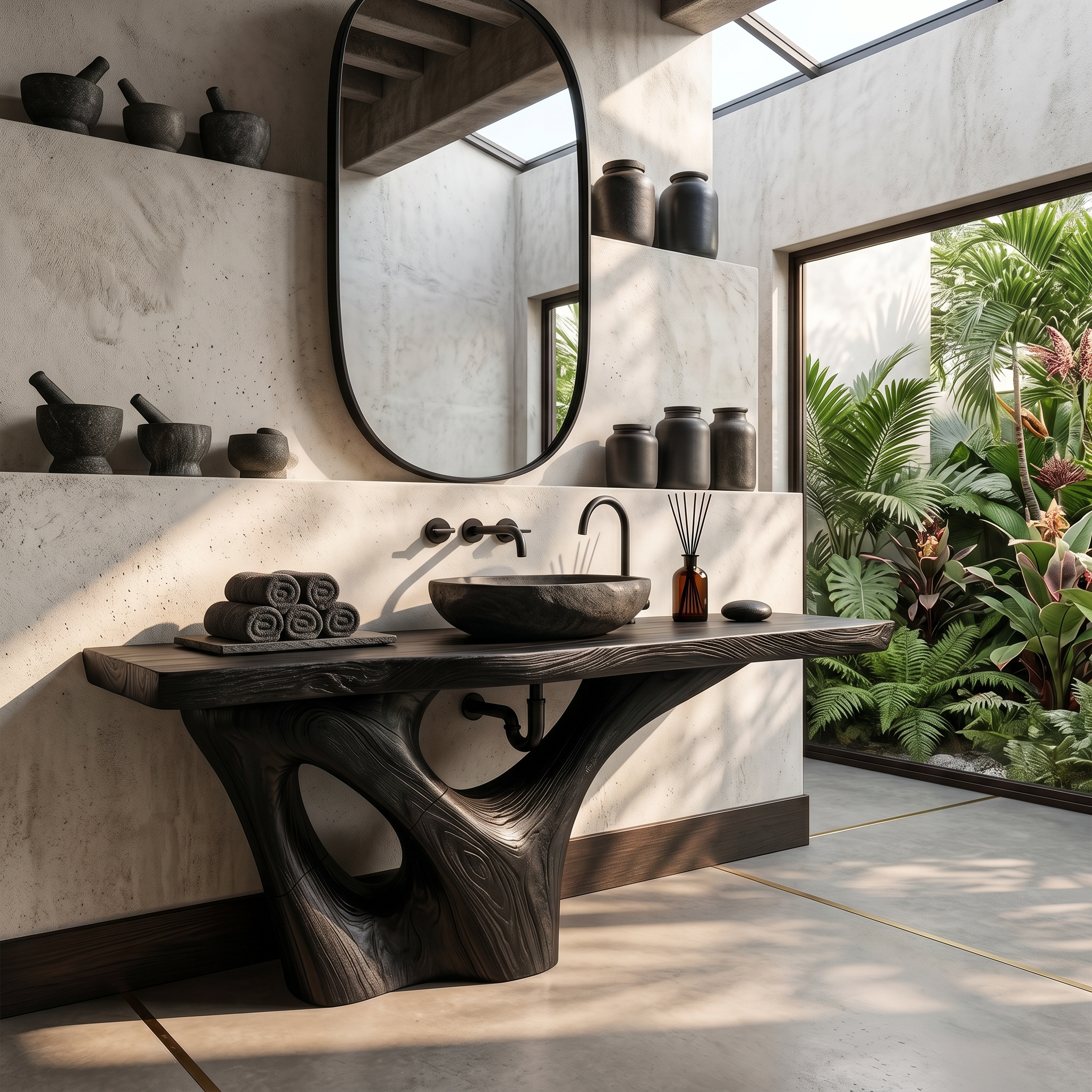 Rustic Solid Vanity For Timeless Bathroom Furniture
