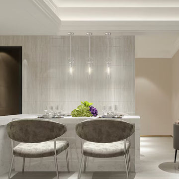 Edvivi 1 -Light Brushed Nickel Modern/contemporary Clear glass Cylinder Small Hanging Pendant Light