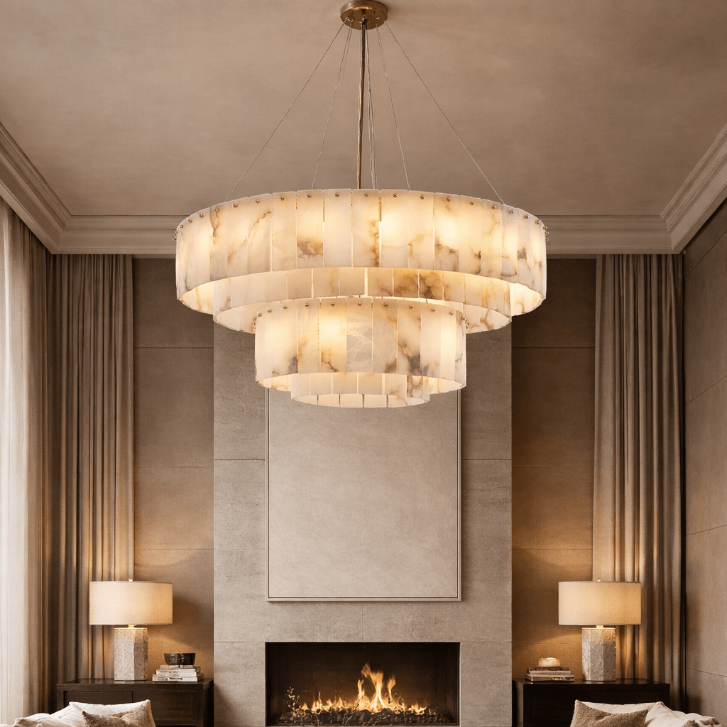 buyOakley Layered Marble Chandelier - 39" - Morsale
