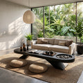 Farmhouse Solid Wood Coffee Table For Living Room And Entryway Design