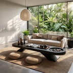 Farmhouse Solid Wood Coffee Table For Living Room And Entryway Design
