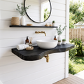 Rustic Live Edge Vanity For Modern Bathroom Designs