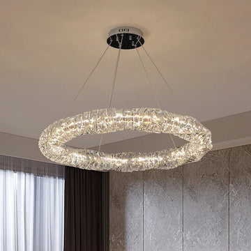 buyBacci 39" Round Crystal Chandelier - Morsale