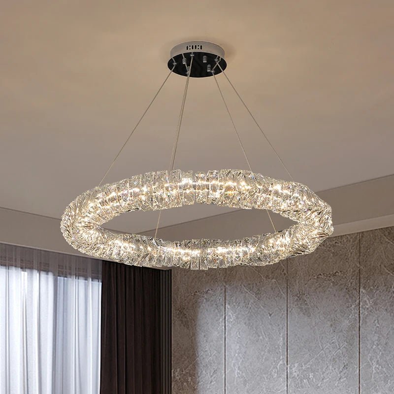 buyBacci 39" Round Crystal Chandelier - Morsale