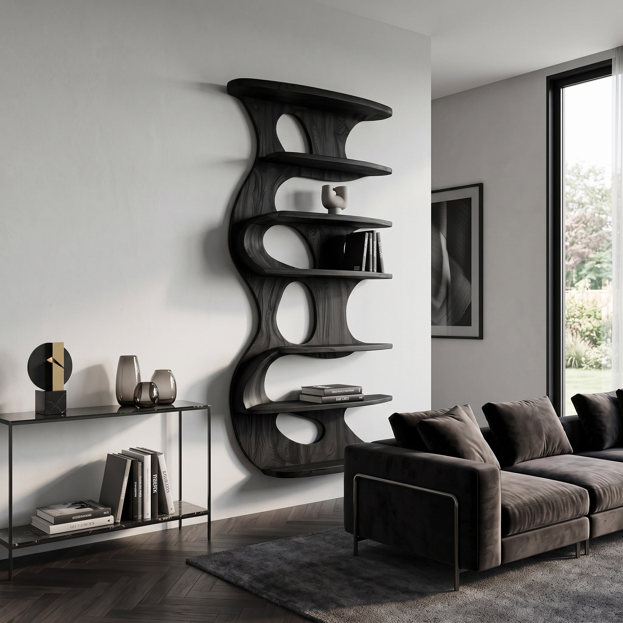 Modern Wall Mounted Bookshelf For Living Room
