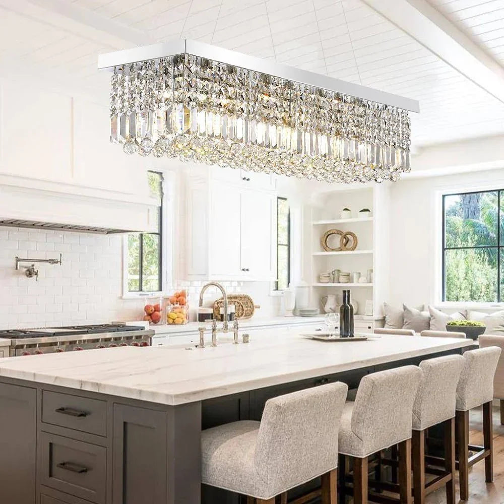 buyGio 47" Crystal Dining Room Chandelier - Morsale
