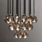 Boule De Radiant Crystal Cluster Chandelier 24"