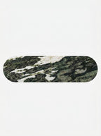 Green Forest Marble Console Table with Oval Shape Top and Double Cylinder Legs