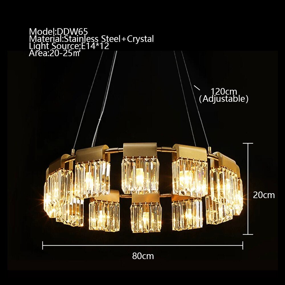 buyGio 32" Modern Crystal Chandelier - Morsale