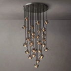 Boule De Radiant Crystal Cluster Chandelier 30"