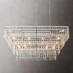 Marignan Modern Crystal Tiered Rectangle Chandelier 72"