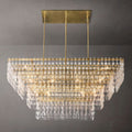 Marignan Modern Crystal Tiered Rectangle Chandelier 72"