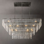 Marignan Modern Crystal Tiered Rectangle Chandelier 72"