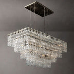 Marignan Modern Crystal Tiered Rectangle Chandelier 72"