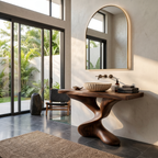 Farmhouse Solid Wood Vanity For Natural Bathroom