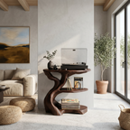 Handcrafted Wooden Media Stand Custom Living Room