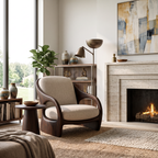 Modern Sculptural Lounge Chair For Living Room Or Reading Corner