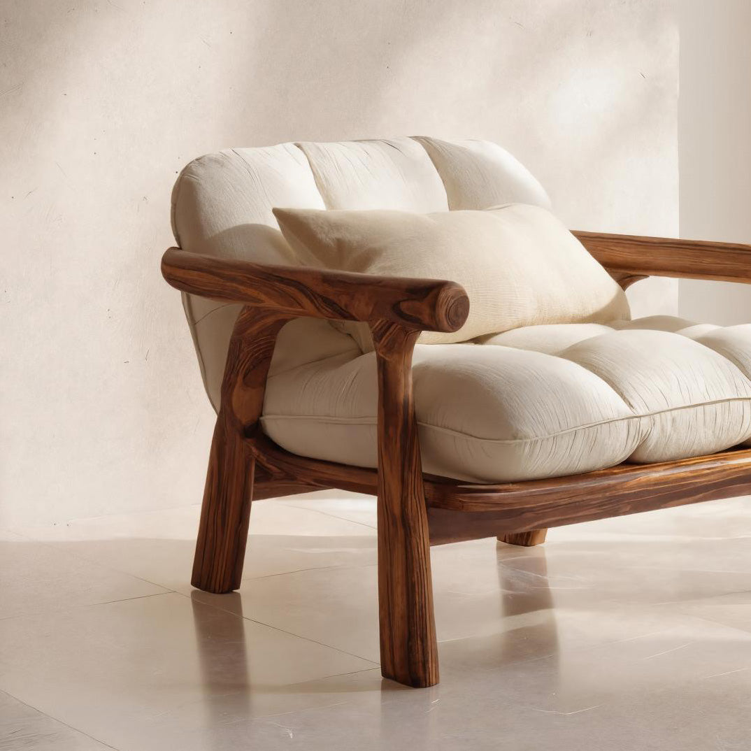 Minimalist Accent Chair Without Cushion For Living