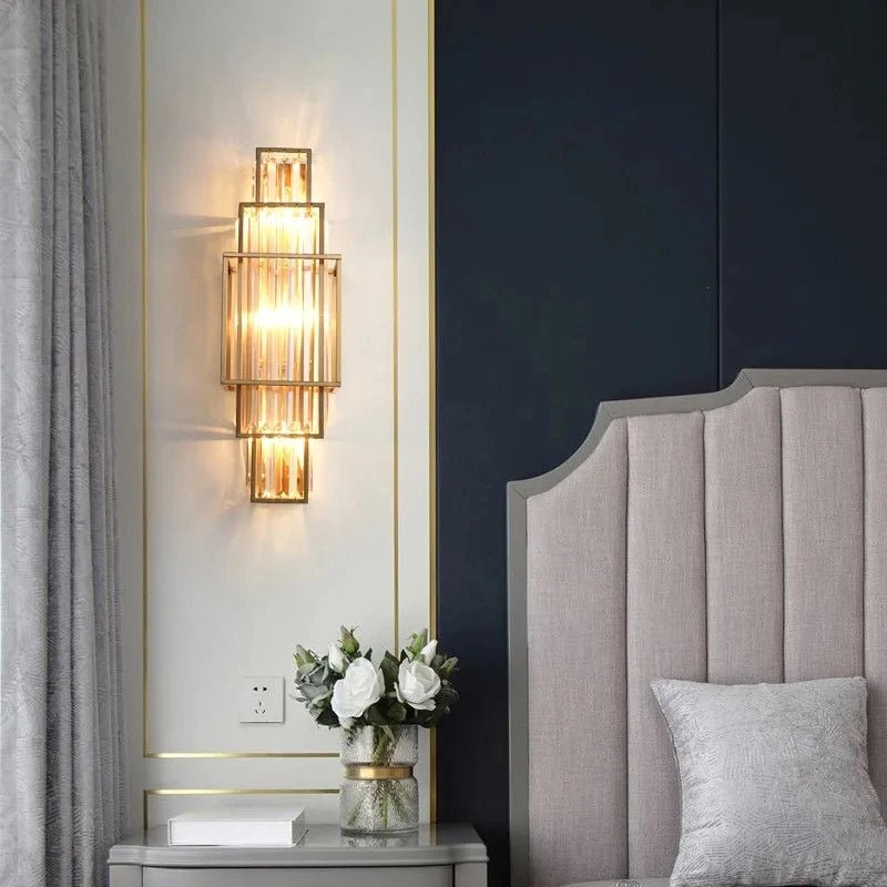 buyGio 3-Light Crystal Wall Sconce - Morsale