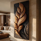 Organic Feather Wall Art For Contemporary Interior
