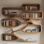 Modern Sculpted Bookcase For Living Room