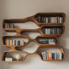 Organic Sculptural Wall Bookcase For Living Room