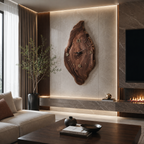 Rustic Wall Clock With Live Edge Design For Bedroom