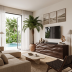 Modern Carved Media Console With Wave Front For Living Room