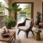 Modern Sculptural Lounge Chair For Living Room
