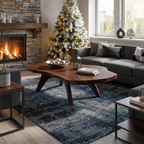 Rustic Live Edge Coffee Table Solid Wood For Christmas Furniture