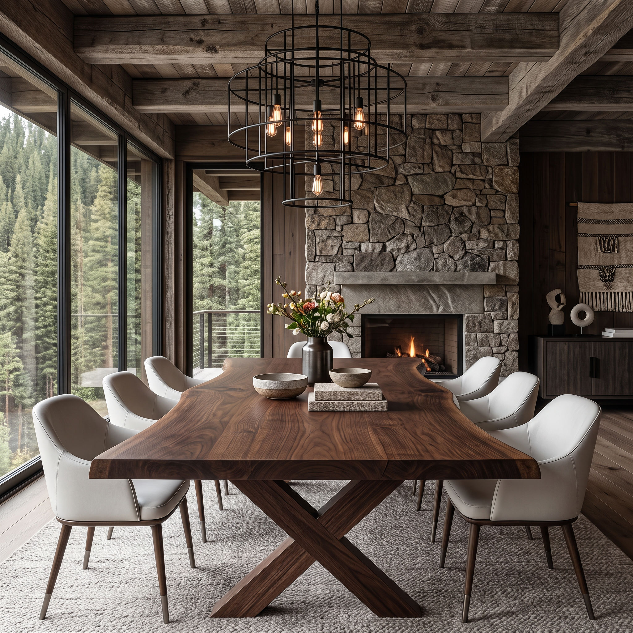 Luxury Live Edge Dining Table For Family Dining Space