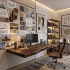 Modern Live Edge Floating Desk For Home Workspace