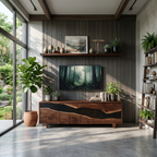 Farmhouse Solid Wood Media Console For Home Decor