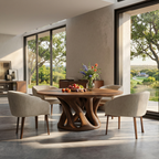 Sculptural Round Dining Table For Contemporary Interior
