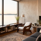 Modern Sculptural Accent Chair For Reading Corner
