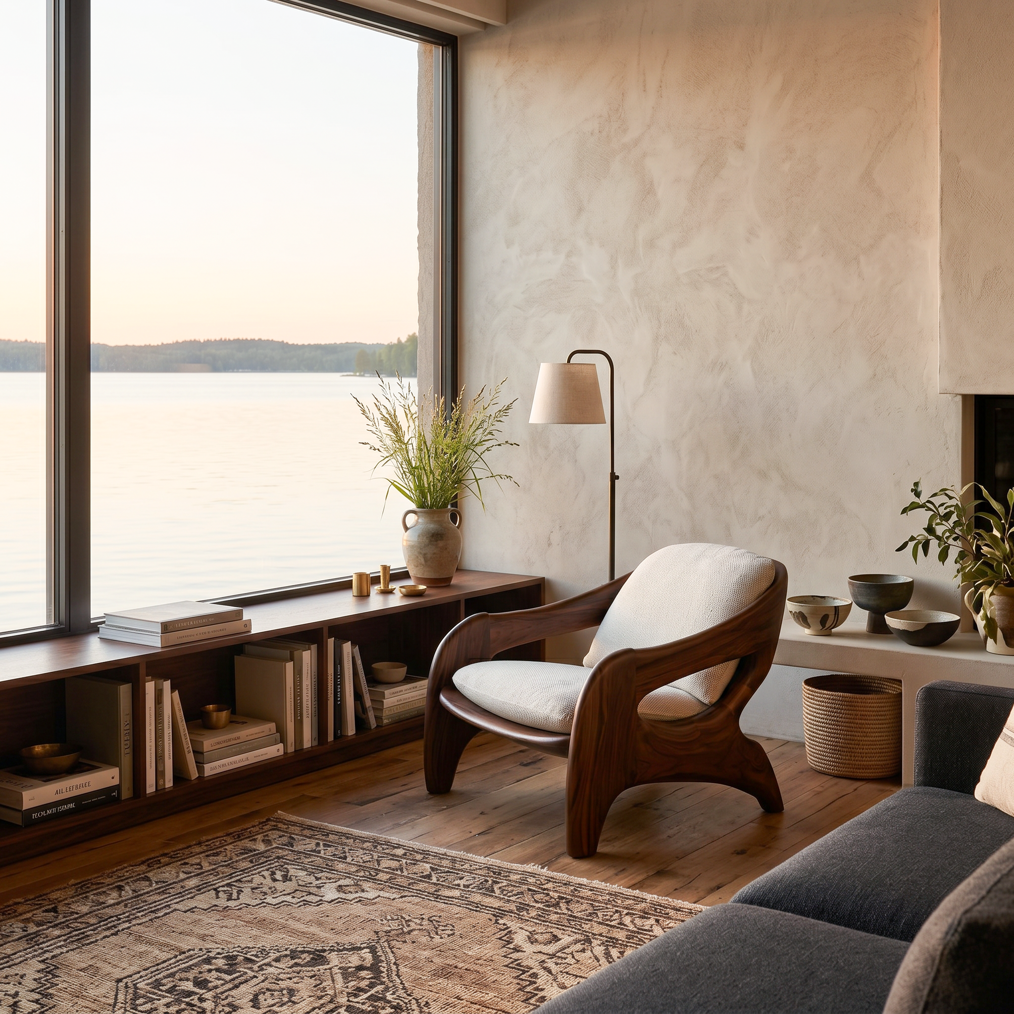 Modern Sculptural Accent Chair For Reading Corner