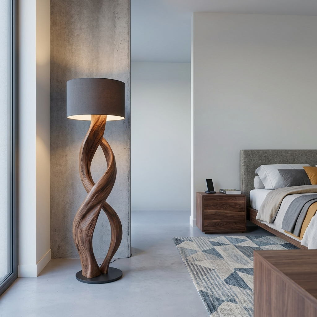 Artistic Twisted Floor Lamp For Living Room