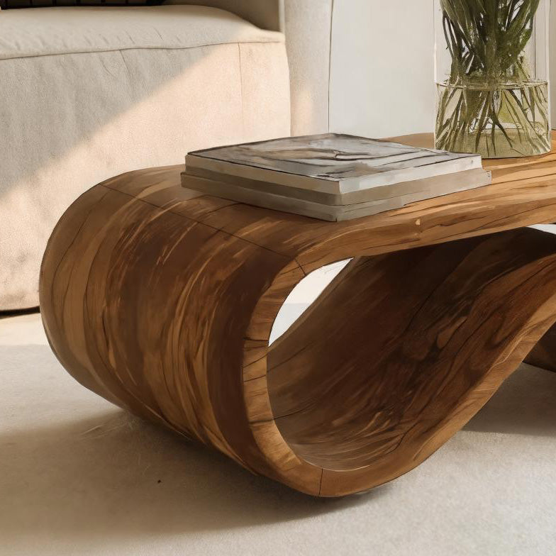 Minimalist Coffee Table Curved Style For Living Room