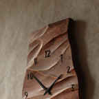 Organic Natural Grain Art Wall Clock For Living Room