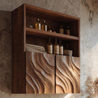 Contemporary Bathroom Cabinet Open Shelf Design For Bathroom
