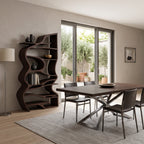 Handcrafted Sculpted Bookshelf With Organic Design For Living Room Or Office