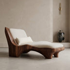 Modern Chaise Lounge With Curved Base For Living Room