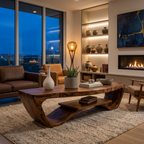 Luxury Coffee Table With Shelf For Living Room